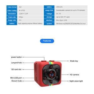 กล้อง <span class=keywords><strong>SQ11</strong></span> รุ่นใหม่ อัพเกรด มุมกว้าง กล้องมินิบันทึกวิดีโอภายในและภายนอกอาคาร โดยกล้อง <span class=keywords><strong>SQ11</strong></span> กล้องบันทึกภาพกลางคืน กล้องบันทึกภาพกีฬา - Product Image 2