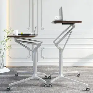 מעמד עגלת שולחן למחשב נייד פנאומטי בשימוש ביתי ומשרדי עם שולחן מתכוונן