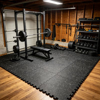 Tapete de Piso de Goma EVA Entrelazado, Antideslizante y Absorbente de Impactos, para Gimnasio, Ejercicio y Entrenamiento en Casa