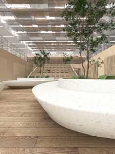 쇼핑몰 및 공원용 패션 디자인 인조석 화단 의자 - Product Image 3