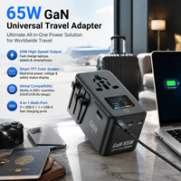 Adaptador de Viaje GaN de 100W con Pantalla TFT Inteligente Kantravel, Enchufe Universal Tipo C, Adaptadores de Carga Rápida con Pantalla Digital