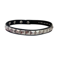 Collier ras-du-cou exclusif transfrontalier en cuir PU, style punk, avec rivets carrés, personnalisé et non-mainstream