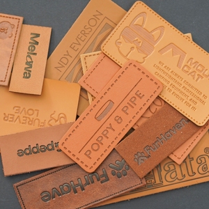 청바지 제조업체를위한 맞춤형 로고 레이저 컷 엣지 맞춤형 브랜드 패치 도매 고급 가죽 라벨 - Product Image 4