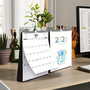 2026 Custom Business Logo Skylight Wall Calendar Corporate Promotional Gift Advertising Desk Calendar Cardboard Printing