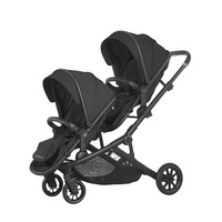 Système de voyage de luxe à deux sièges Poussette double pliable réversible pour deux enfants