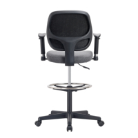 Tabouret de bar moderne en tissu, chaise de dessin technique avec siège pivotant réglable en hauteur pour la maison, le bar, le bureau, l'école et l'usage commercial