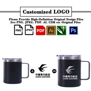 Tasse à café en acier inoxydable de 12 oz de haute qualité avec logo personnalisé, promotion, entreprise, cadeau de bureau, tasse à café personnalisée - Product Image 2