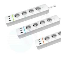 WiFi pintar nirkabel Strip colokan aplikasi seluler pengendali jarak jauh saklar pengatur waktu dengan 4 outlet 3 USB PD 30w dan Perlindungan lonjakan