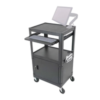 Chariot de présentation pour salle de classe, avec plateau pour clavier, cadre en acier, projecteur AV, équipement portable, pour enseignants