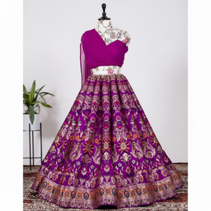 Mono Zari Weaving Work Party elegante Lehenga Choli para ocasiones festivas - Product Image 1