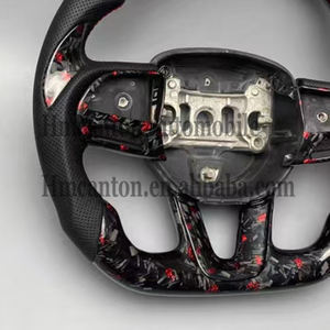 Nuevo Volante Deportivo de Fibra de Carbono Forjada con Agarre de Cuero Perforado para Dodge Challenger - Product Image 6