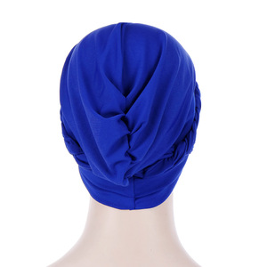 <span class=keywords><strong>Chapeau</strong></span> en coton tressé extensible pour femmes musulmanes, <span class=keywords><strong>foulard</strong></span>, bonnet de chimiothérapie, couvre-chef, Hijab, nouveaux chapeaux, Q514 - Product Image 5