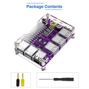 บอร์ดแปลงไฟ ATX 24 พิน พร้อมพอร์ต USB 12 ช่อง รองรับ QC 2.0 3.0 ชาร์จเร็ว พร้อมหน้าจอแสดงแรงดันไฟฟ้าแบบดิจิตอล สำหรับประกอบคอมพิวเตอร์ตั้งโต๊ะ DIY - Product Image 6