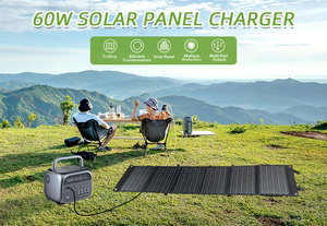 Panneau solaire pliable portable Fullsun 60W 6 volets, best-seller, petite taille, plus puissant, pour le camping, prix d'usine - Product Image 4