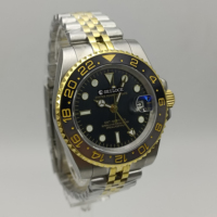 Maßgefertigte Wasserdichte GMT NH34 Herrenuhr mit Saphirglas Zifferblatt Qualitäts-Uhrwerk Automatische Mechanische Uhren