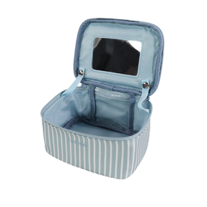 กระเป๋าเครื่องสำอางพกพาขนาดเล็กพร้อมไฟกระจก, กระเป๋าใส่ของใช้ในห้องน้ำสำหรับเดินทาง, กระเป๋าจัดระเบียบเครื่องสำอางแบบซิป น้ำหนักเบา ผลิตจากโพลีเอสเตอร์ เวียดนาม - Product Image 1