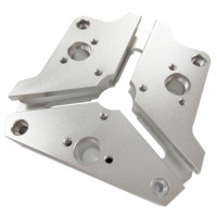 Plaque de base en alliage d'aluminium usinée CNC de haute précision, sablée sur mesure avec trous filetés pour l'automatisation industrielle OEM