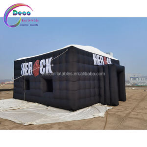 Tente gonflable de luxe en forme de <span class=keywords><strong>cube</strong></span> tente gonflable noire gonflable pour publicité fête de boîte de nuit pour événement en plein air - Product Image 2