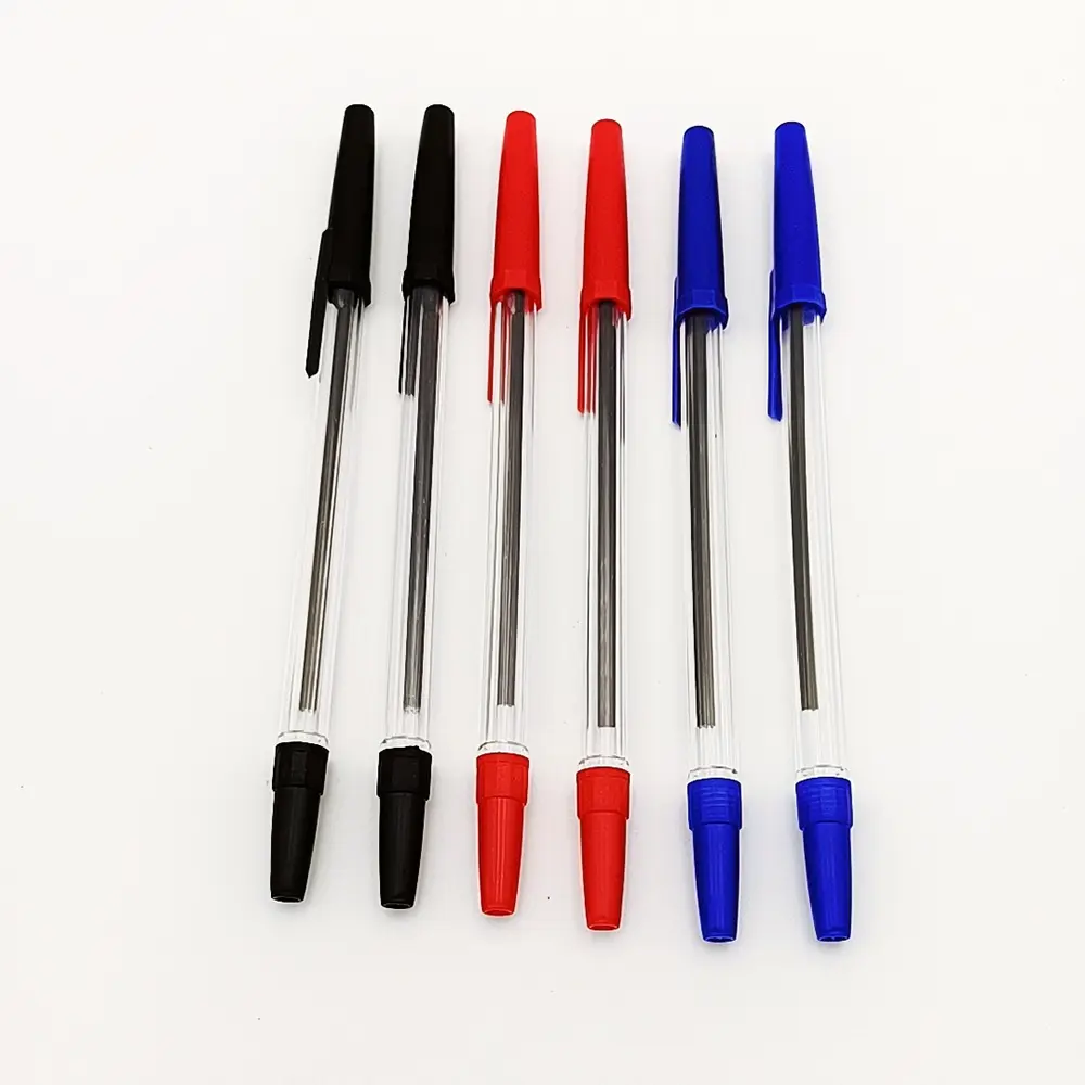 Cheap Black Plastic Ball Pen Novelty Promotional Ballpoint Pen with 0.5mm-1.0mm Writing Width