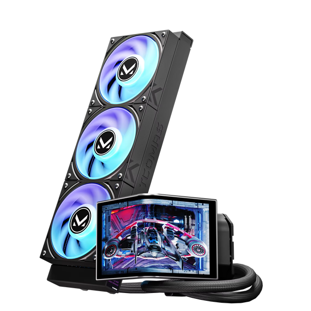 New Arrival NEOX Water Cooler With 6.67" Ultra-Large Glasses-Free 3D Curved Panel Support LGA1851/1700 AM5/AM4 CPU Water Cooler