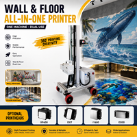 Mesin Pencetak Vertikal UV Inkjet Terintegrasi untuk Dinding dan Lantai dengan Efek 3D Profesional dan Kepala Cetak XP600 I1600 I3200