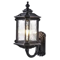 Lampe murale extérieure à LED en aluminium Noir IP65 Étanche Ménage Cour Jardin Couloir Applique murale