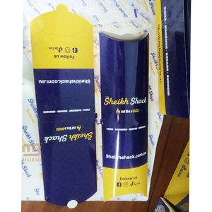 Boîte de conteneur alimentaire arabe personnalisée, boîte à <span class=keywords><strong>hamburger</strong></span>, boîte à shawarma, boîte à frites, emballage alimentaire en papier recyclable pliable avec logo - Product Image 6