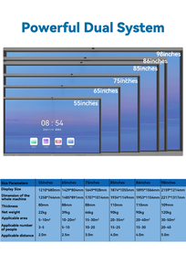 กระดานอัจฉริยะแบบอินเทอร์แอคทีฟขนาด 55 นิ้ว สำหรับการศึกษา หน้าจอสั<span class=keywords><strong>ม</strong></span>ผัส 4K 982/61/<span class=keywords><strong>4</strong></span>+32G จอแสดงผลแบบแบนสำหรับ<span class=keywords><strong>โรงเรียน</strong></span> - Product Image 3