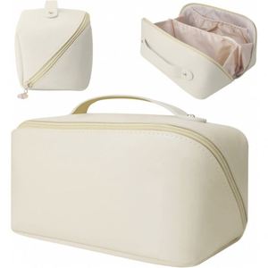 Bolsa de Viaje de Gran Capacidad de Cuero PU con Letras Personalizadas, Bolsa de Maquillaje Cosmética con Asa Suave y Cierre, Logotipo Personalizado, Venta al Por Mayor - Product Image 1