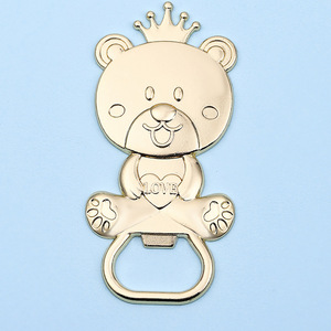 <b>Cute</b> Cartoon <b>Bear</b> Bottle Opener Zinc Alloy Portable Creative Beer Opener Party Gift Blue And Pink Round Shape - Product Image 4