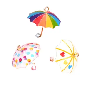 Hotsell Summer Kawaii Earring Accessories Exquisite Miniature Umbrella resin craft
