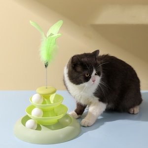 Juguete Giratorio con Plumas para Mascotas, Placa de Entretenimiento y Relajación para Perros y Gatos, Hecho de Plástico Resistente para la Diversión Felina - Product Image 5