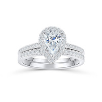 Nouvelle mode, bague en cuivre avec zircone cubique de qualité 5A, en forme de goutte d'eau, double couche, effet diamant