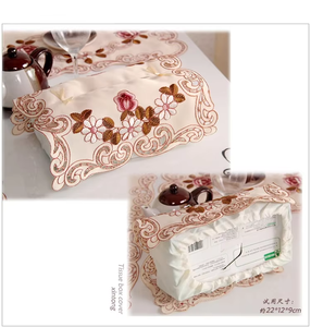 Tovaglia semplice ricamata stile europeo Multi-size per tovaglia rettangolare quadrata in poliestere moderna a maglia impermeabile - Product Image 6