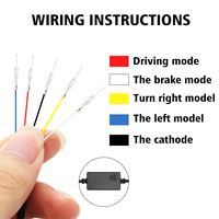 Feux arrière universels réglables en fibre de carbone pour voiture Feux de freinage à clignotant dynamique pour modification de voiture