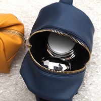 Sac de maquillage en cuir PU imperméable de luxe, organiseur pour femmes, sac de toilette portable pour voyages, accessoires de voyage, pochette en cuir