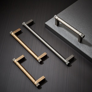 Manijas de Gabinete Sólidas de Latón Antiguo Kosin-DG, <span class=keywords><strong>Tiradores</strong></span> y Perillas Doradas con Diseño de Rejilla, <span class=keywords><strong>Tiradores</strong></span> de Armario de <span class=keywords><strong>Bronce</strong></span>, Manijas de Cómoda Envejecidas - Product Image 1