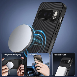 Funda magnética de fibra de carbono para Google <span class=keywords><strong>Pixel</strong></span> 10 Pro XL, parachoques de TPU suave, funda trasera dura de cuero PU para <span class=keywords><strong>Pixel</strong></span> 9 Pro 9A 8A 7 Pro <span class=keywords><strong>6A</strong></span> - Product Image 4
