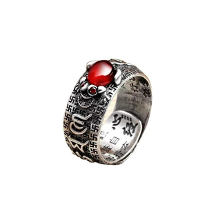 Lucky Fortune Transfer Rings Fortune Pixiu Mantra <span class=keywords><strong>Retro</strong></span> Anéis Liga De Zinco Jóias Finas Anéis - Product Image 2