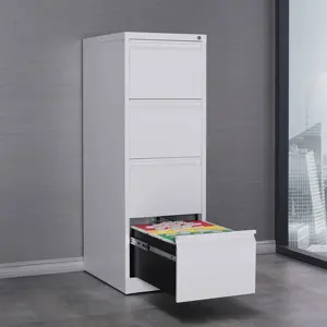 Customized Easy Assemble Office Steel Storage Lateral File Cabinet Vertical Metal 4 Drawer Filing Steel CabinetV