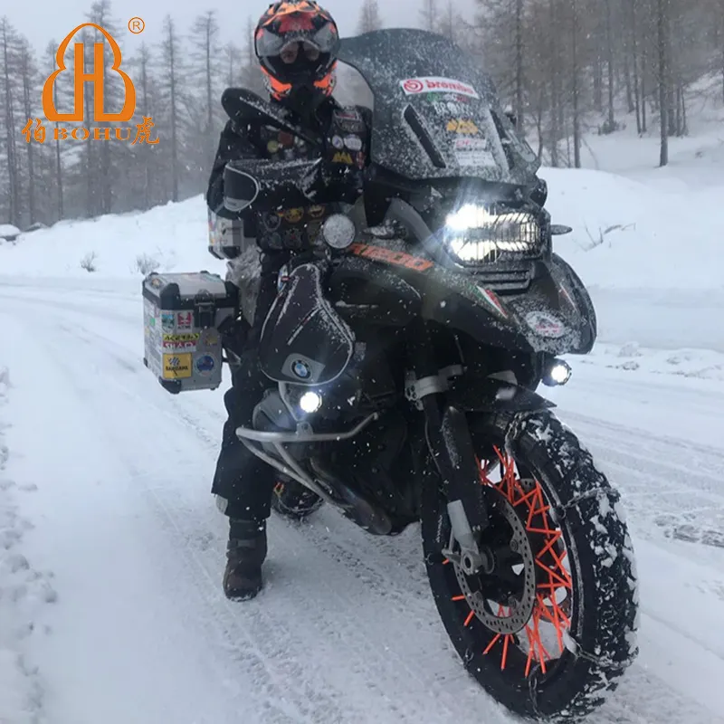 BOHU Motorrad reifen ketten Twist Reifen Schnee kette Alloy Steel Anti-Rutsch-Ketten