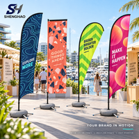Drapeau publicitaire personnalisé en plumes écologiques, portable, en polyester, imprimé numériquement, résistant au vent jusqu'à 35 mph, avec mât en fibre de carbone complet