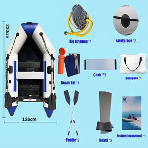 SOLARMARINE 230 cm 7,5 FT Snelle Kayak 0,9 mm PVC Opblaasbare Aanvalssnelboot Met Spiegel, Buitenboordmotor te installeren - Product Image 6