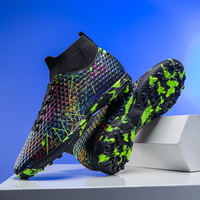 Fabrication d'usine de chaussures de football à chaussettes crampons pour gazon intérieur avec logo personnalisé vente en gros de chaussures chaussures de football pour gazon
