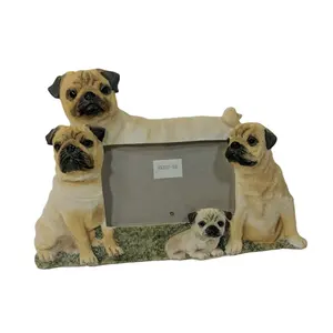 OEM all'ingrosso di alta qualità personalizzato decorazione della casa vendita calda resina Shar Pei dog photo frame