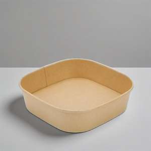 Boîte à lunch jetable à prix avantageux, contenants alimentaires en papier biodégradable de qualité alimentaire, utilisables au micro-ondes - Product Image 1