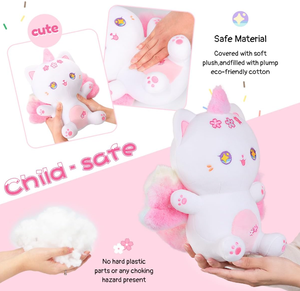 Nuovo <span class=keywords><strong>Peluche</strong></span> Creativo Unicorno Gatto 25CM Giocattolo Morbido con Ali Arcobaleno Giocattolo Colorato - Product Image 3