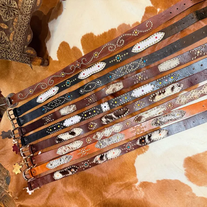 Cinturón de Cuero Vintage de Diseño, Estilo Gótico Hip Hop, con Hebillas Cuadradas, Remaches y Tachuelas, Hecho a Mano y Personalizado - Product Image 5