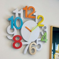 Grande horloge murale de 13 pouces, silencieuse et fonctionnant à piles, grandes horloges murales analogiques, décoration murale moderne pour la maison et le bureau