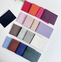 Design classique PU Saffiano Cuir Zip Carte Portefeuille Mince Porte-monnaie Petit Unisexe Titulaire De La Carte De Crédit